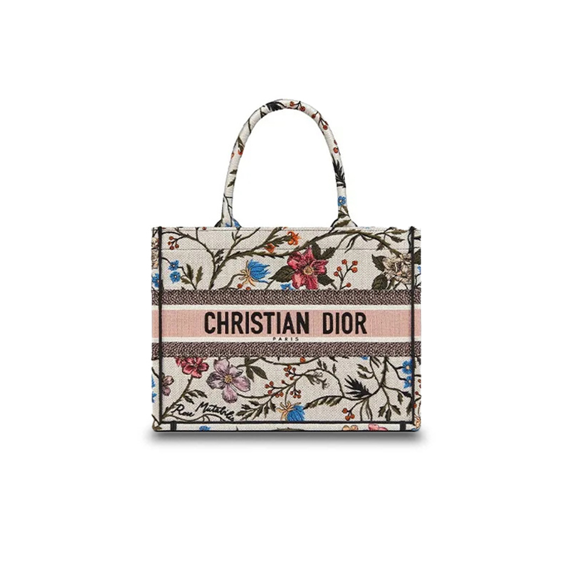 DIOR ROSA MUTABILIS BOOK TOTE (SMALL )  M1296ZRTN_M918 (26.5cm*21cm*14cm)